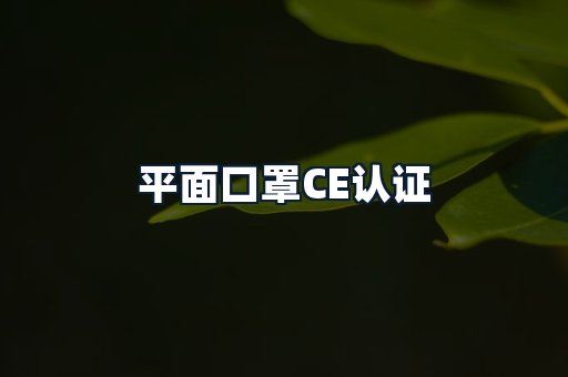 平面口罩CE认证