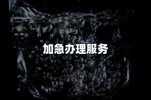加急办理服务